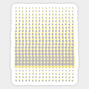 mellow grey yellow dotty Sticker